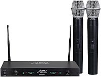 Audio2000'S AWM6123U UHF Rechargeable Dual Channel Wireless System with 16 Frequencies