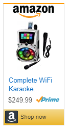 Karaoke USA WK760 Complete Wi-Fi Bluetooth Karaoke Machine with 7-Inch Touch Screen
